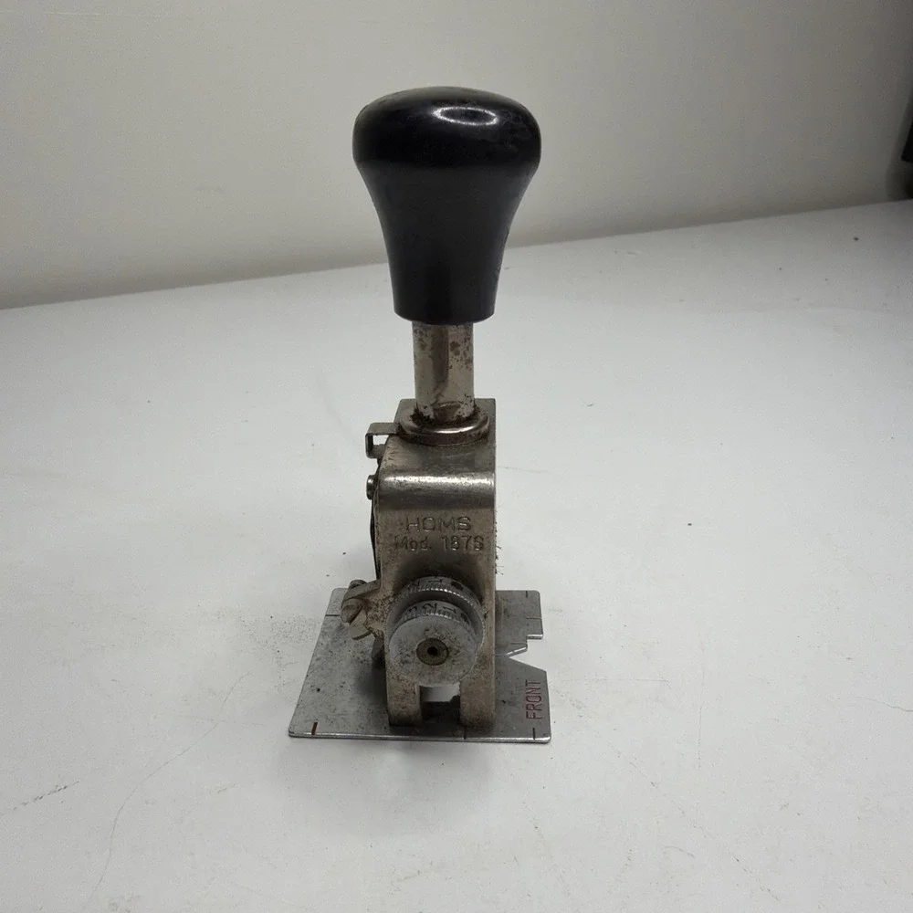 HOMS Model 187S Numbering Machine Patent 3064565 Adjustable Wheels Working